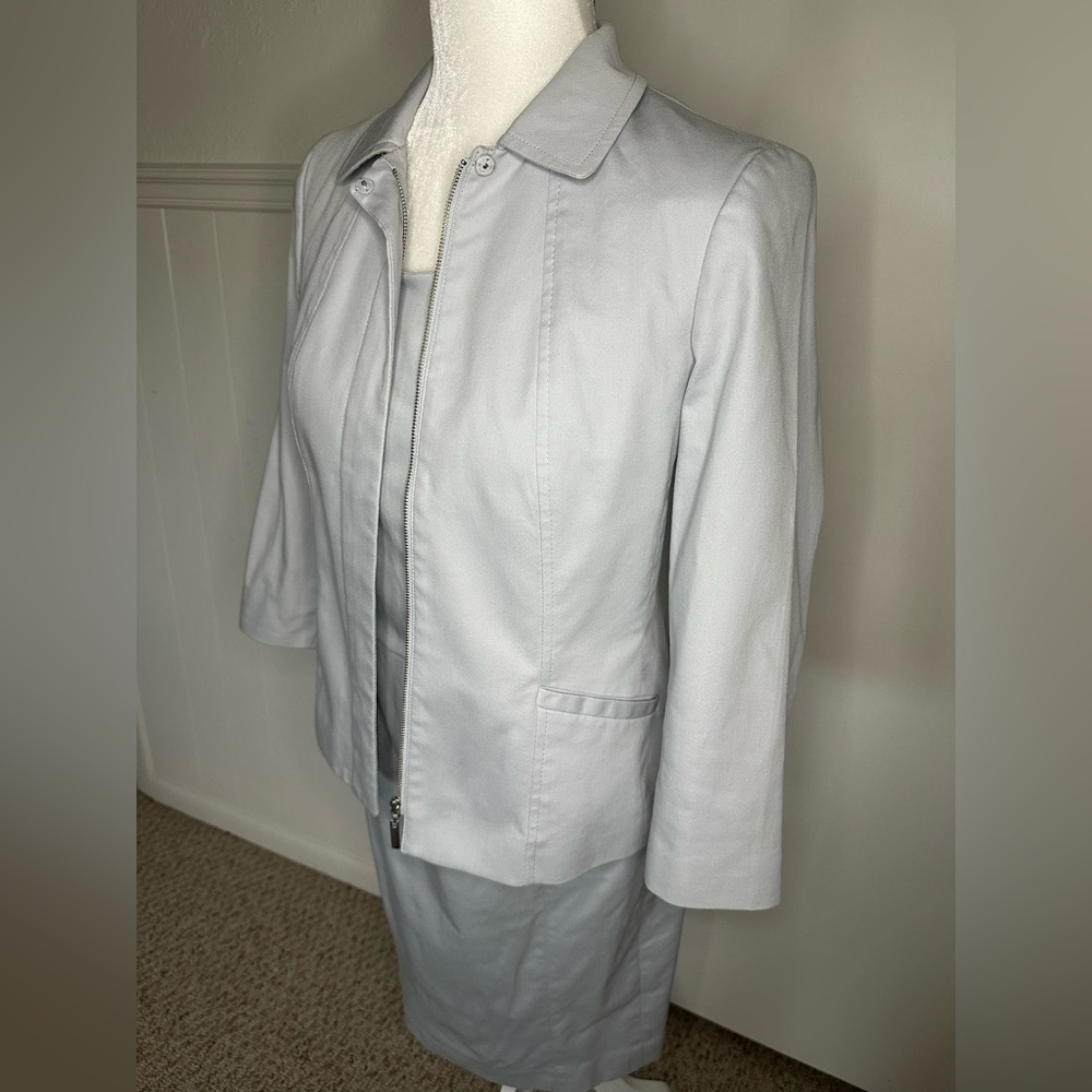 Talbots Grayish blue Blazer with Dress size 4 petite - Picture 3 of 14